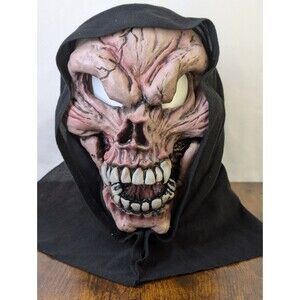Vintage Seasons Halloween Mask Rotting Flesh Zombie Skull Hood Latex Ghoul Prop